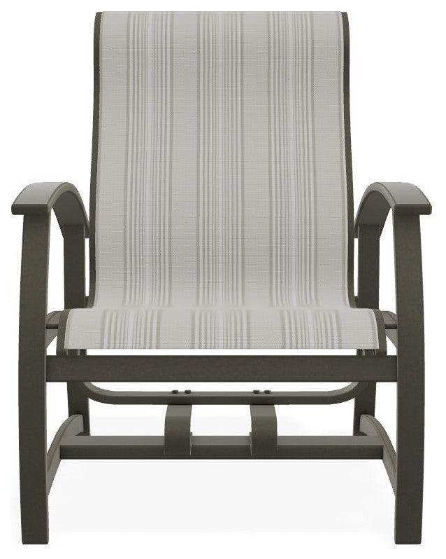 Belle Isle Sling Outdoor Hidden Motion Lounge Chair, Harbor/Storm