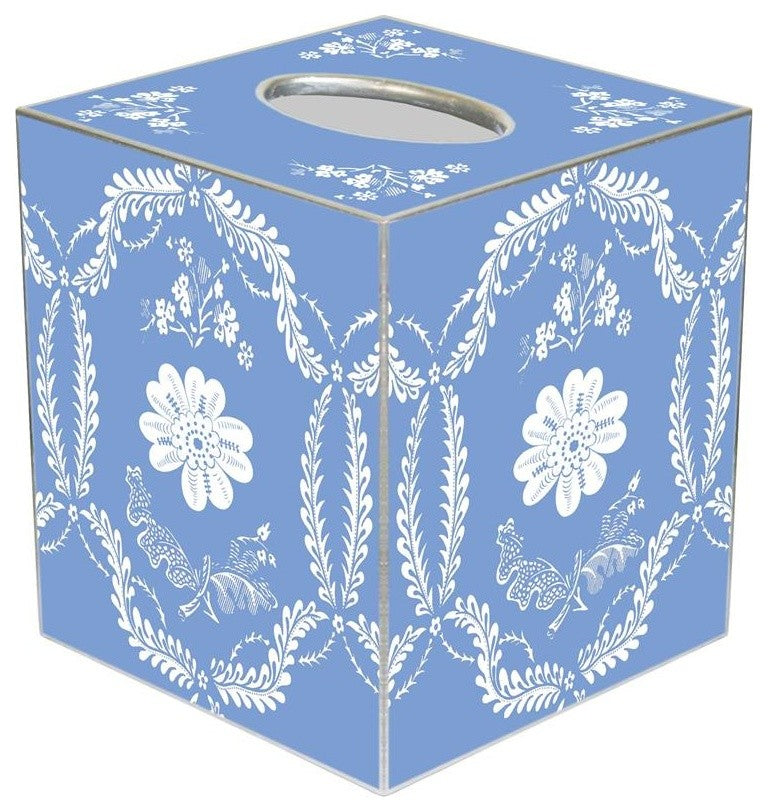 TB831 - Medium Blue Provencial Tissue Box Cover