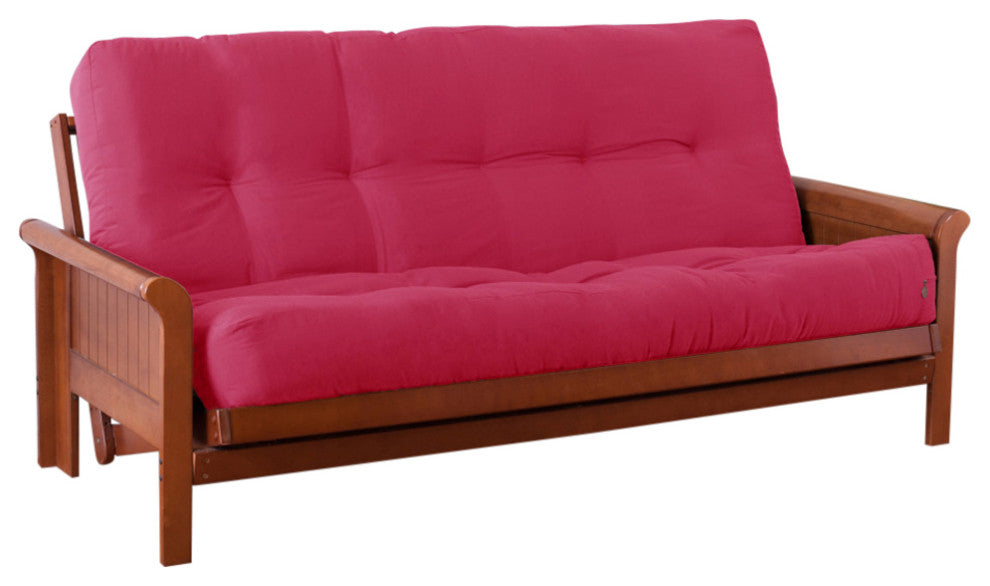 Blazing Needles Renewal 10" Twill Full Futon Mattress, Berry Berry