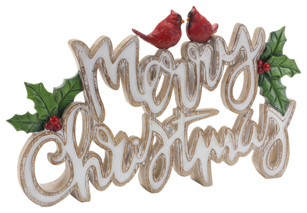 Merry Christmas Tabletop Sign, Set of 2