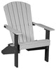 Poly Lakeside Adirondack Chair, Dove Gray & Black