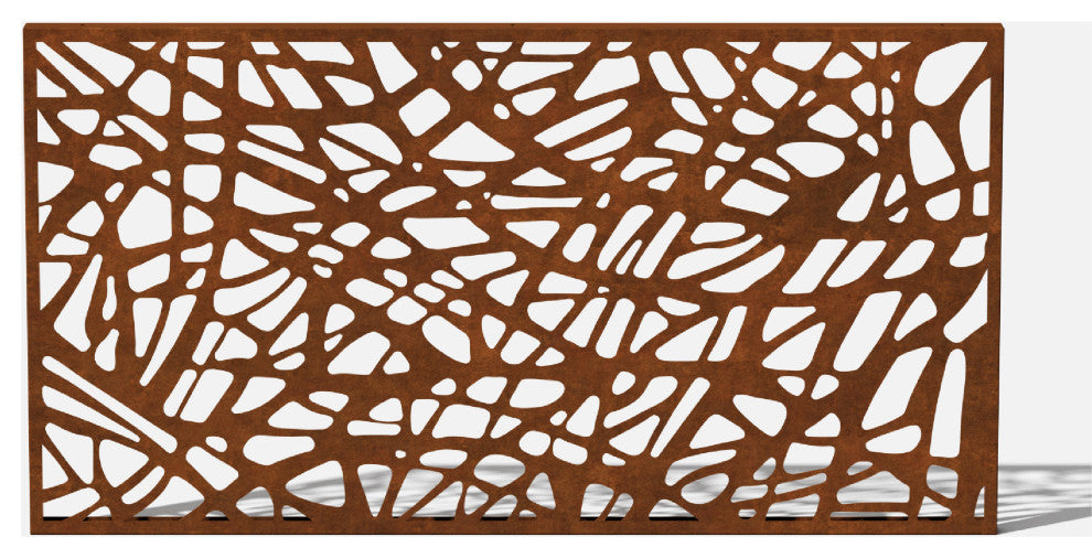 Alta Corten Steel Decorative Screen Panel, Web
