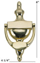 Traditional Door Knocker 8", Polished Brass, 8"