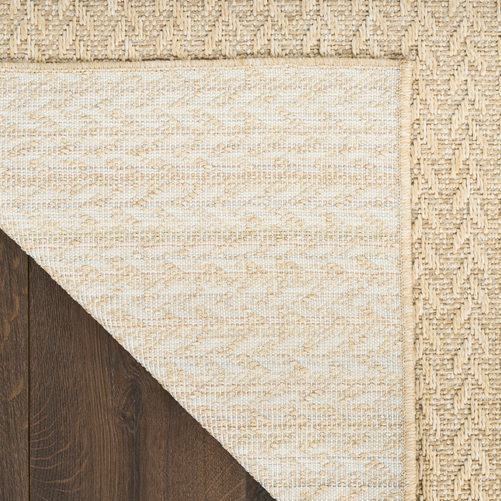 Nourison Tulum 6' x 9' Cream Outdoor Rug