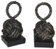 Rope Knot Bookends, Bronze
