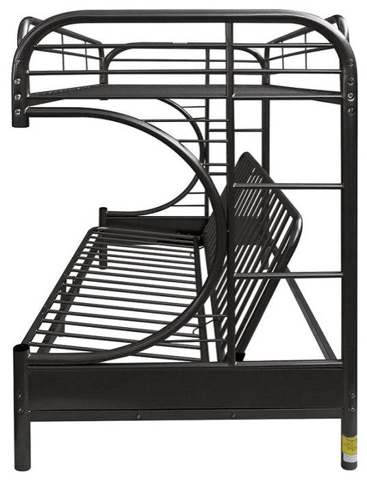 Cabot Twin XL over Queen Futon Bunk Bed, Black