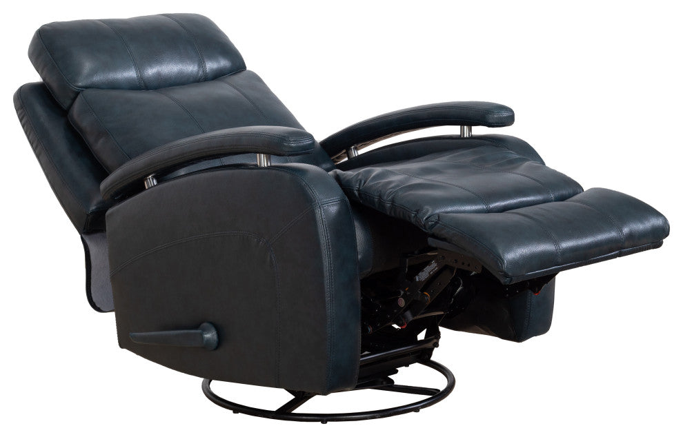 Duffy Swivel Glider Recliner, Ryegate Sapphire Blue