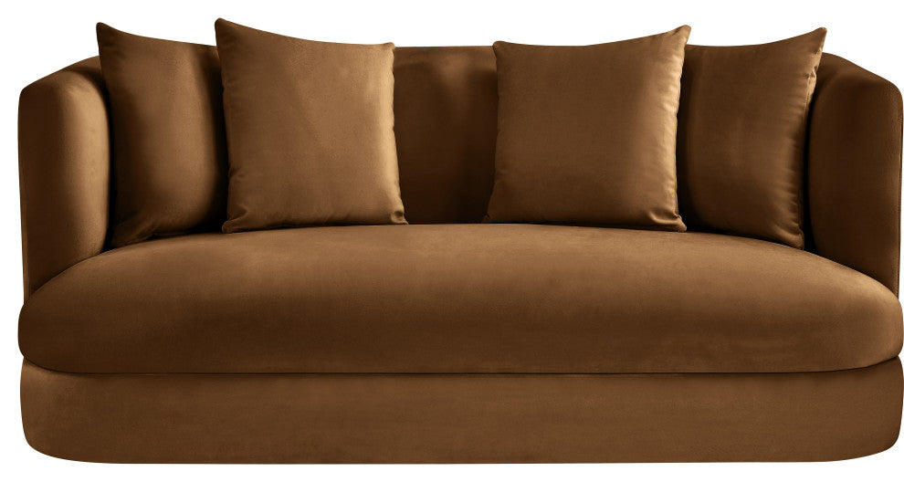 Alder Upholstered Chair, Saddle, Velvet, Loveseat
