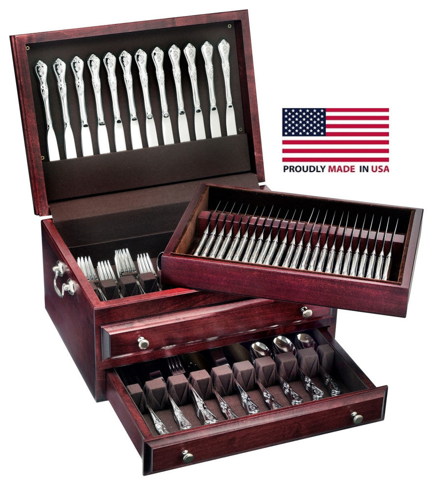 #F05M PRESIDENTIAL 1-Drawer Flatware Chest with Lift-Out 24 Knife Tray