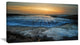 "Beach With Rushing White Waves" Modern Beach Canvas Art Print, 40"x20"