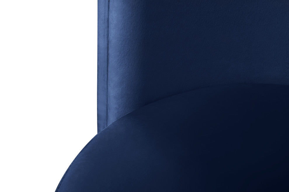Rotunda Velvet Upholstered Accent Chair, Navy