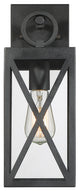 1-Light Exterior Wall Sconce, Black