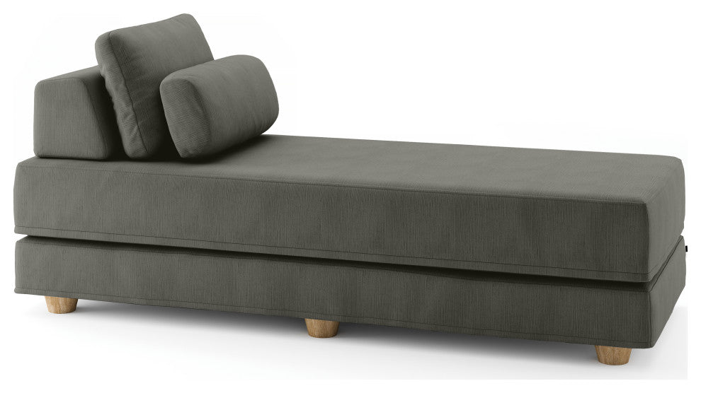 Jaxx Balshan Chaise Lounge Daybed, Charcoal
