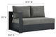 Tahoe Outdoor Patio Powder-Coated Aluminum 5-Piece Sectional Sofa Set - Gray Cha
