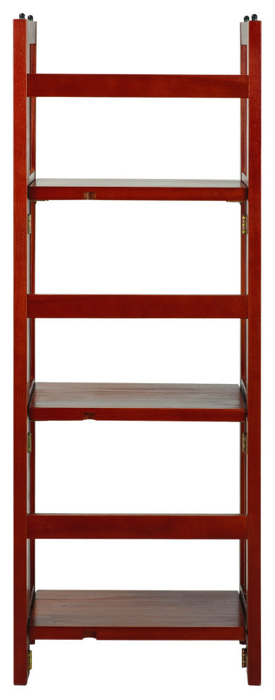 03-Shelf Folding Bookcase 14" Wide-Mahogany