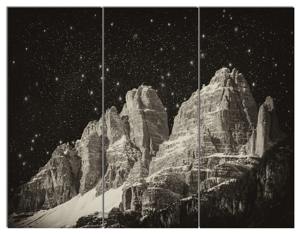 High Peaks of Dolomites Italian Alps, Landscape Canvas Print, 36x28, 3 Panels