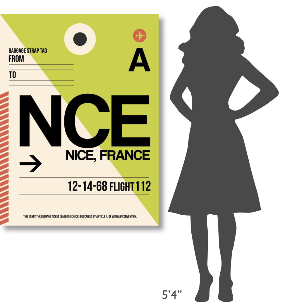 "NCE Nice Luggage Tag 2" Fine Art Print