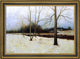 Arthur Hoeber Stream in Winter Framed Premium Canvas Print, 18"x27"