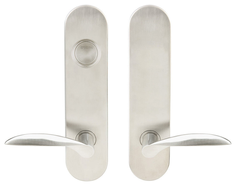 Stratus Lever, Tubular Dummy Entry With Dummy Cylinder, Satin Stainless Steel
