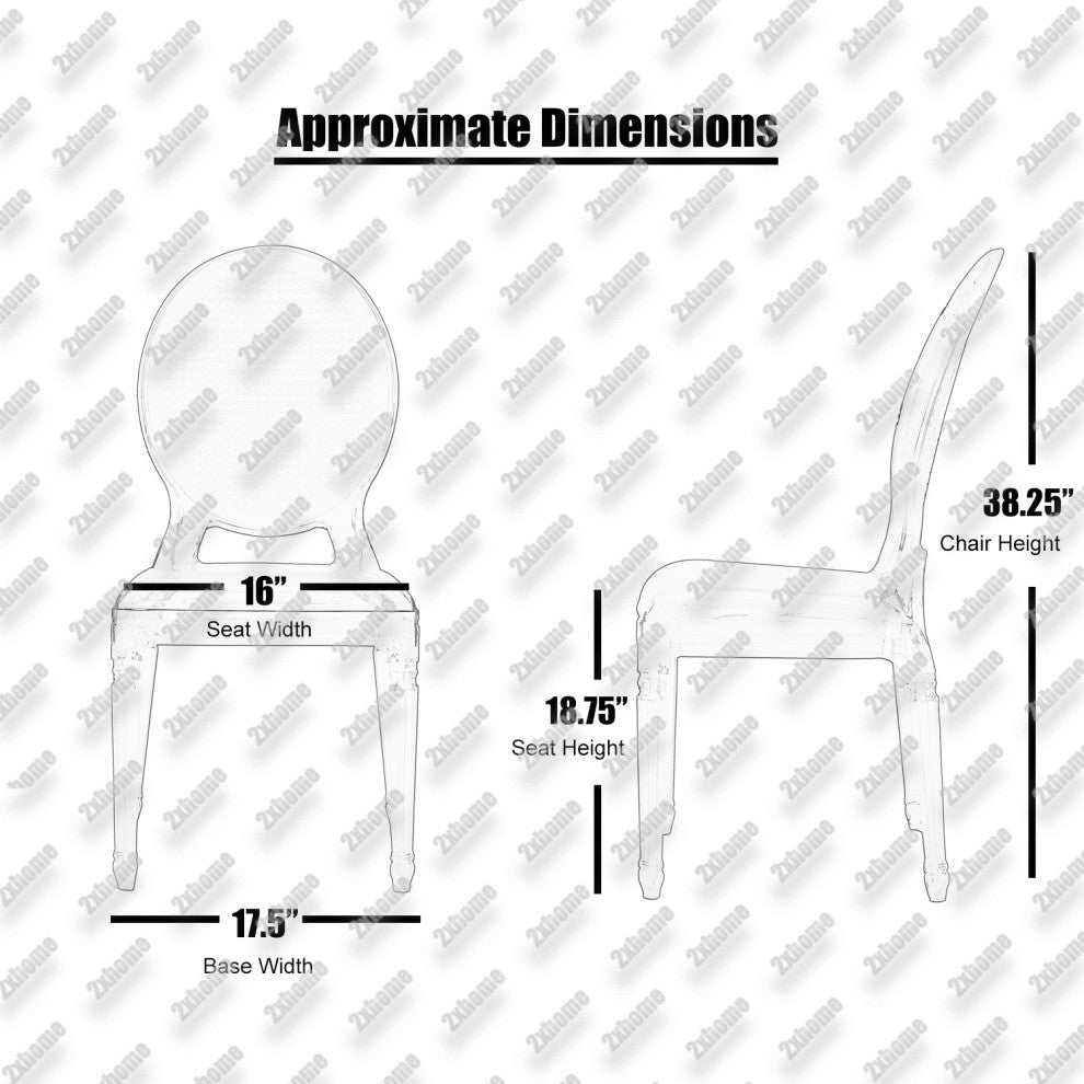 Stackable Side Ghost Style Dining Room Chair Chair Modern Designer Kitchen Clear