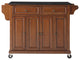 Crosley Furniture Wood/Solid Granite Kitchen Cart in Cherry/Black