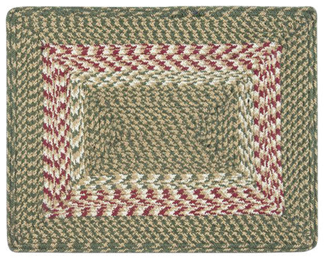 Green/Burgundy Rectangle Placemat 13.25"x17.25"