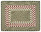 Green/Burgundy Rectangle Placemat 13.25"x17.25"