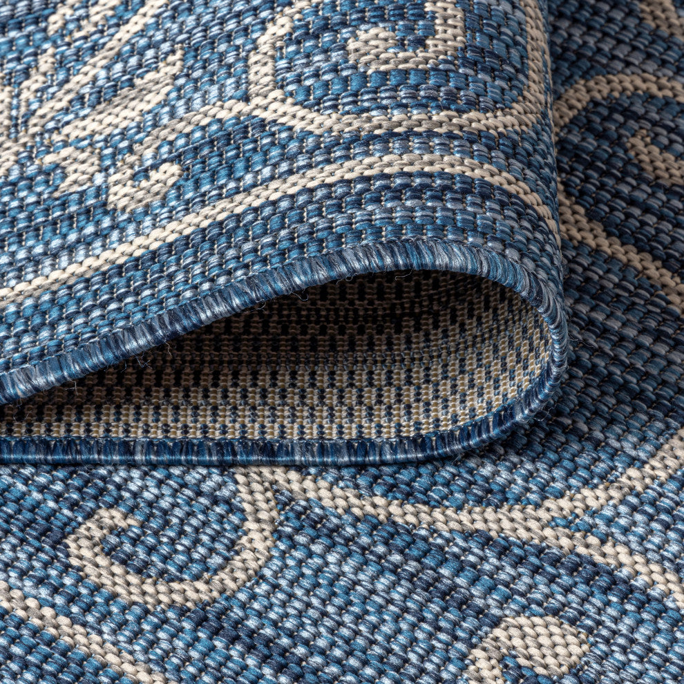 Charleston Vintage Filigree Textured Weave Indoor/Outdoor Area Rug