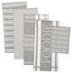 DII Assorted Light Gray Foodie Dishtowel & Dishcloth (Set of 5)