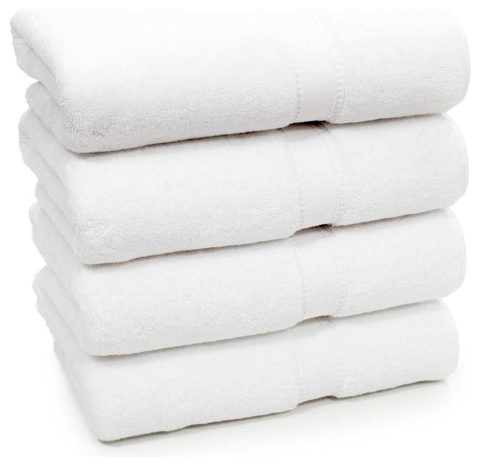 Linum Home Textiles Sinemis Terry Bath Towels, Set of 4, White