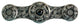 Jeweled Lily Pull Antique Brass, Blue Sodalite Natural Stone, Antique Pewter, On