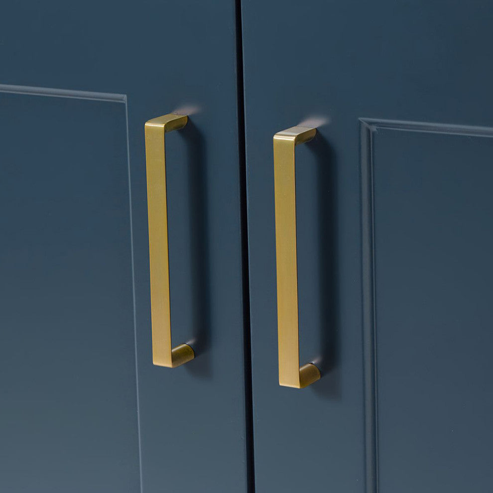 ARIEL Taylor 43" Right Offset Rectangle Sink Midnight Blue Vanity Quartz