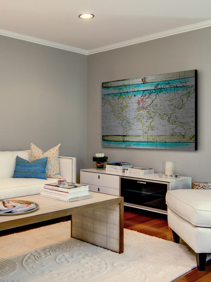 "Jet Setting" UV Ink Print on Brushed Aluminum, 60"x40"