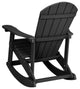 Savannah All-Weather Poly Resin Wood Adirondack Rocking Chair- Set of 2, Black