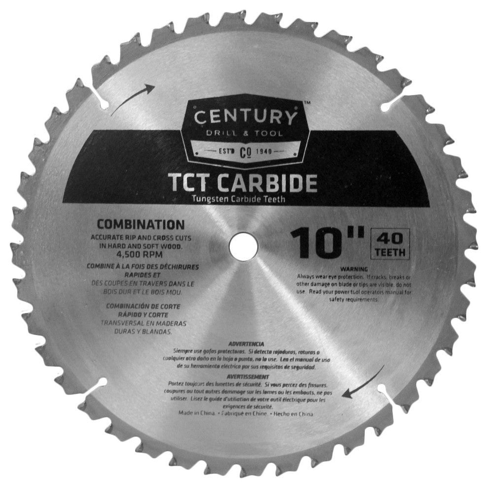 Combination Circular Saw Blade, 10"x40T