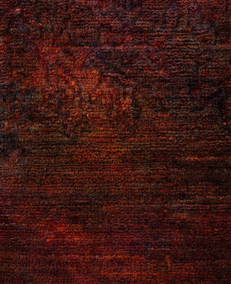 Overdyed One-of-a-Kind Hand-Knotted Area Rug Orange, 3' 0" x 7' 10"