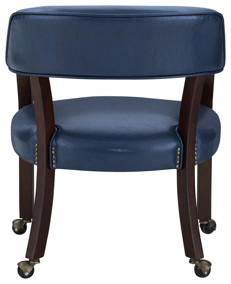 Tournament Arm Chair With Casters, Navy