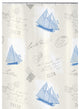 Bold Fabric Shower Curtain, Sail Away