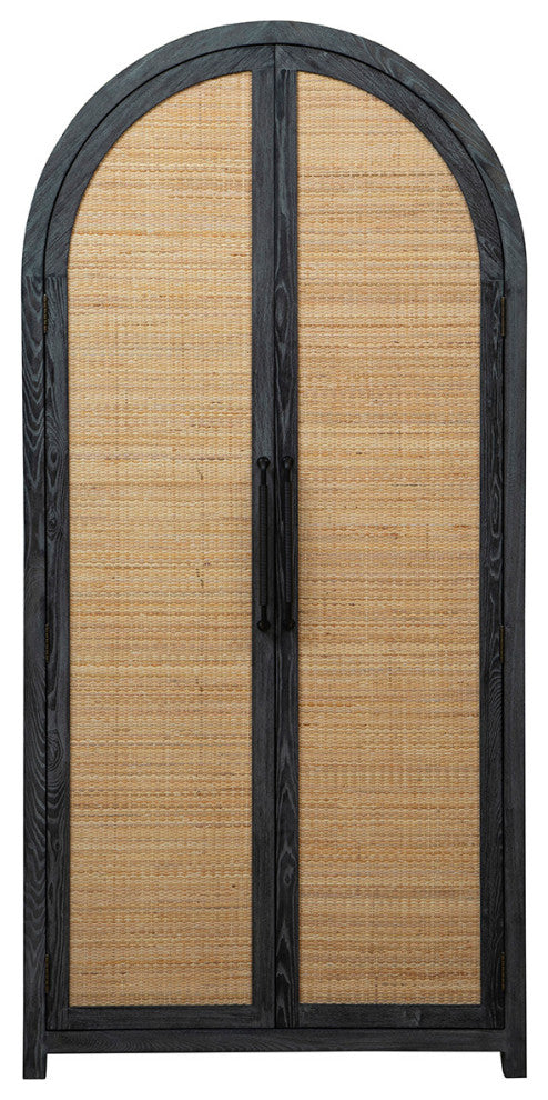 Eloise 83" Tall Storage Cabinet, Black