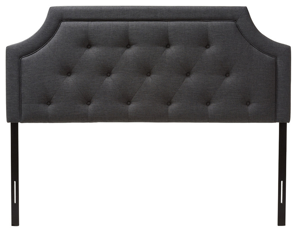 Mars Modern Dark Gray Fabric Queen Size Headboard
