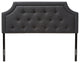 Mars Modern Dark Gray Fabric Queen Size Headboard