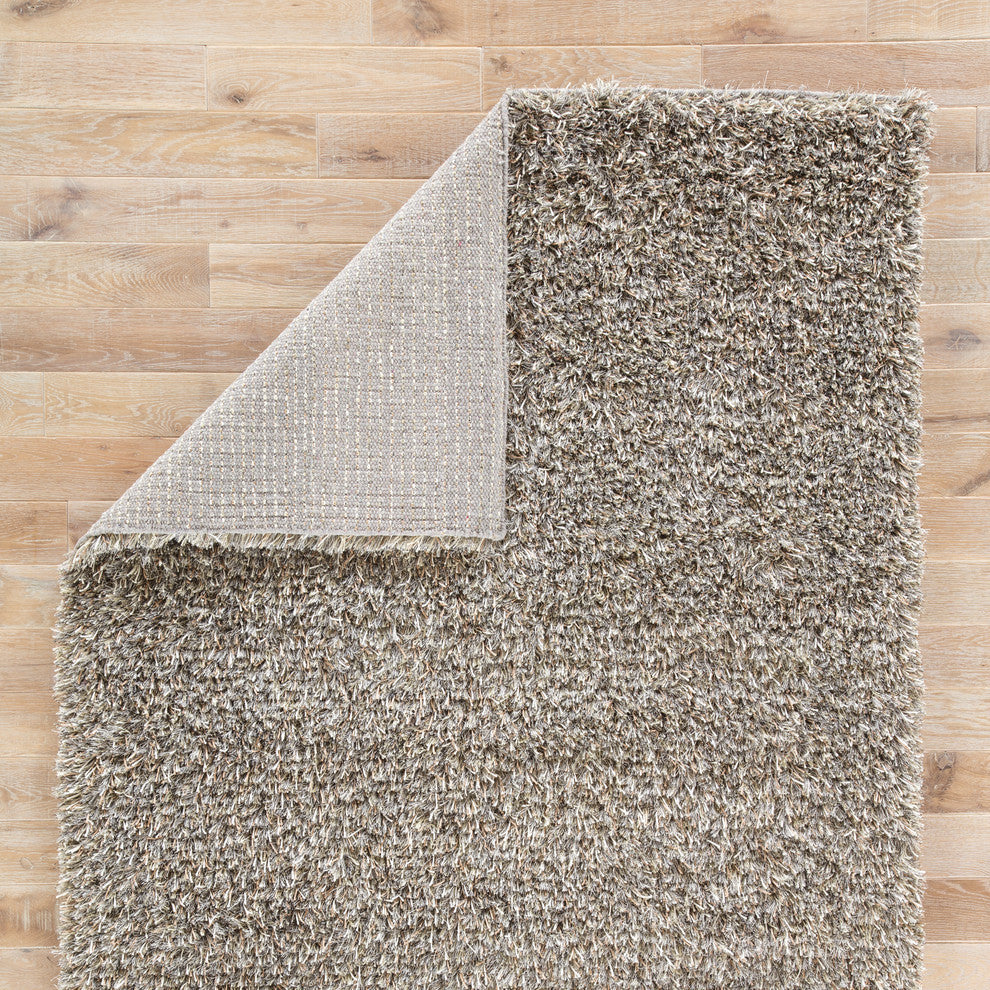 Jaipur Living Nadia Solid Silver/Tan Area Rug, 5'x8'