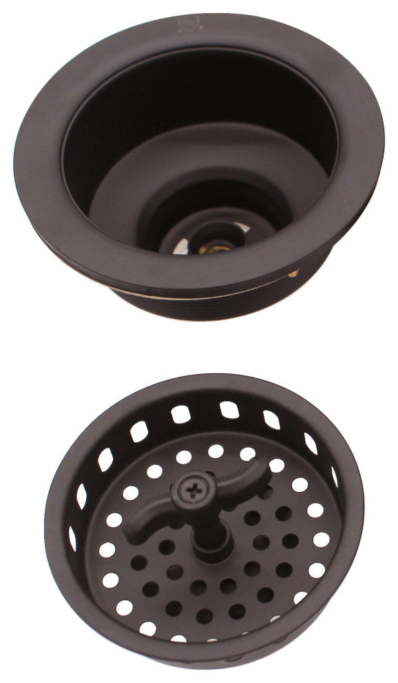 Wing Nut Style Large Kitchen Basket Strainer In Oil Rubbed Bronze, Oil Rubbed Bronze