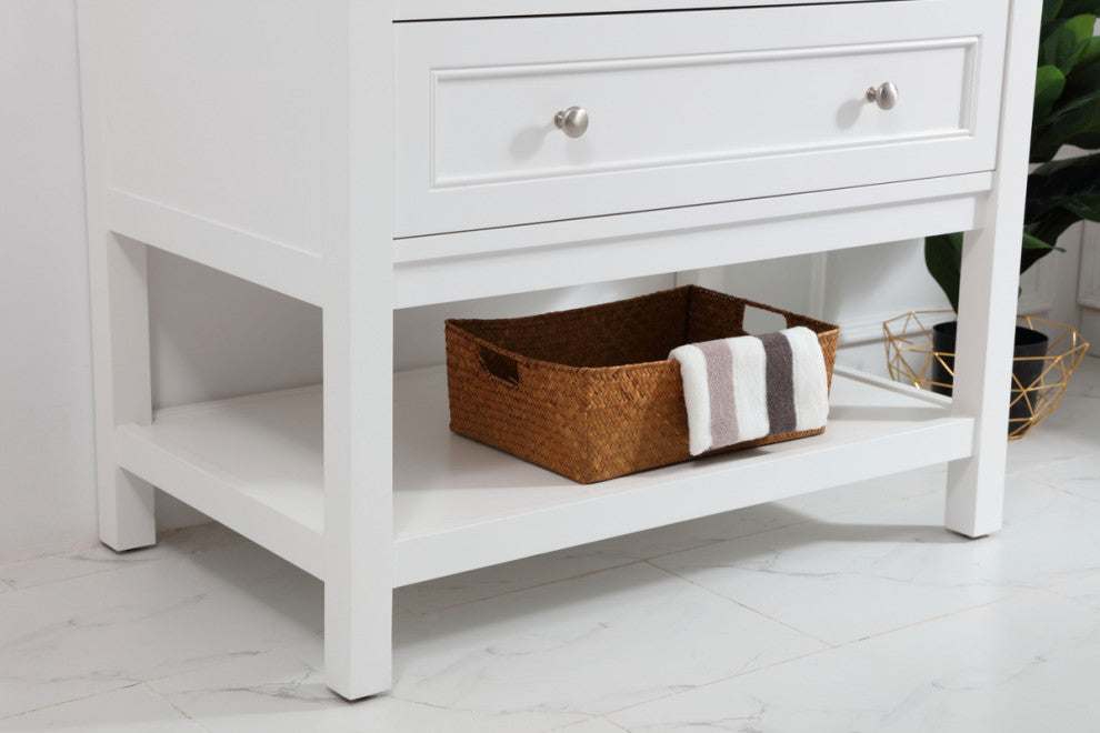 Matilda 36" Single Bathroom Vanity Set, White