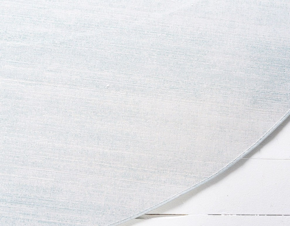 Contemporary Heights 8' Round Teal Area Rug