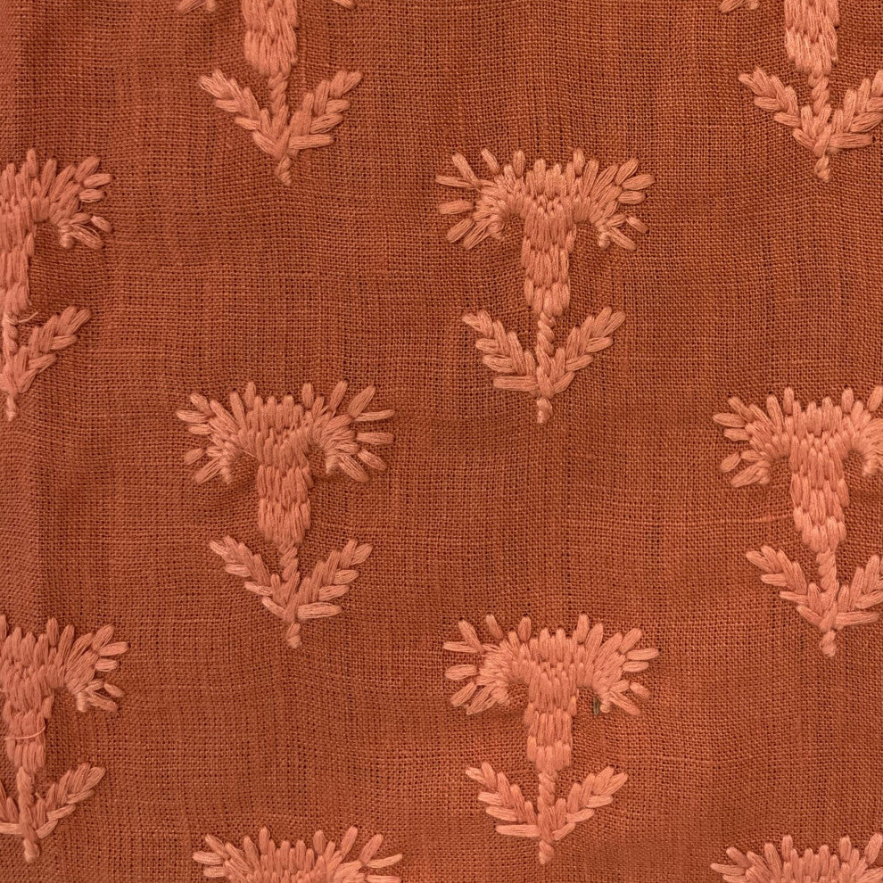 Plutus Red Growth Motif Luxury Throw Pillow, 18"x18"