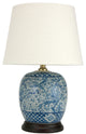 20" Classic Blue and White Porcelain Jar Lamp