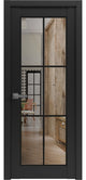 Solid French Door 30x80 | Lucia 2366 Matte Black| Bathroom