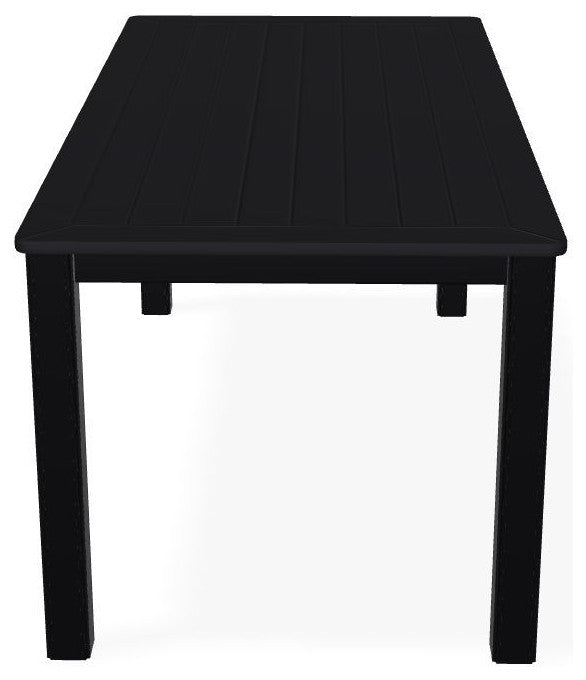 21" x 42" Rectangular Marine Grade Outdoor Coffee Table, Black