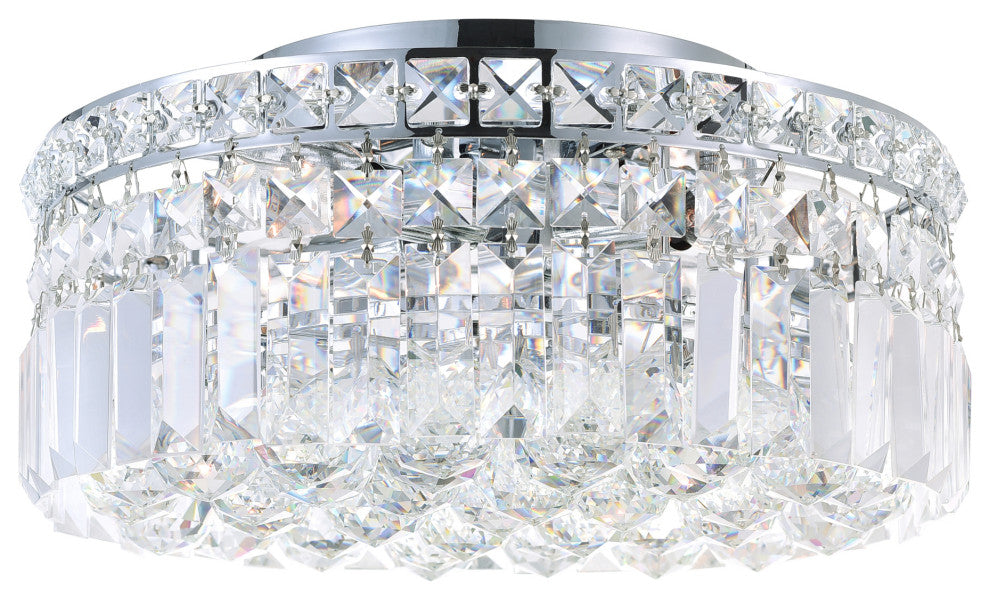 Colosseum 4 Light Flush Mount With Chrome Finish